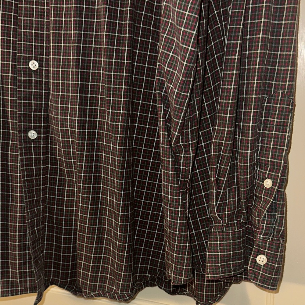 Ralph Lauren Dark Red / burgundy Men’s 3XLT Checkered Button-Down Shirt - Picture 5 of 12